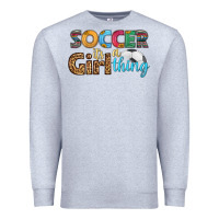 Heather Grey soccer it's a girl thing Premium Sweatshirt - HRA Design Shop