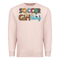 Pale Pink soccer it's a girl thing Premium Sweatshirt - HRA Design Shop