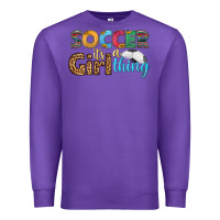 Purple soccer it's a girl thing Premium Sweatshirt - HRA Design Shop