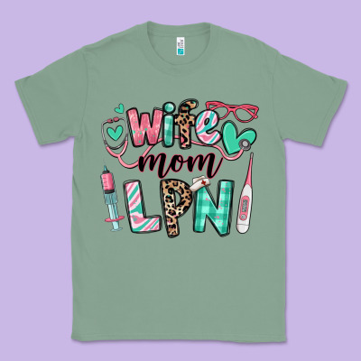 Wife Mom Lpn Licensed Practical Nurse Classic Tee Designed By Ranaportraitstore