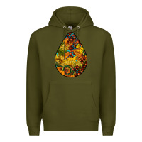 Army Green Fall Teardrop Premium Hoodie - LillyAllenDesigns