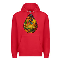 Red Fall Teardrop Premium Hoodie - LillyAllenDesigns