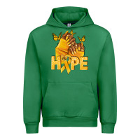 Emerald hope yellowribbonchildhood cancer nails Urban Hoodie - NancyCooperArtShop