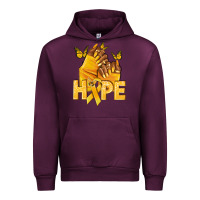 Mauve Wine hope yellowribbonchildhood cancer nails Urban Hoodie - NancyCooperArtShop