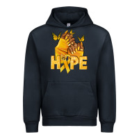 Navy hope yellowribbonchildhood cancer nails Urban Hoodie - NancyCooperArtShop