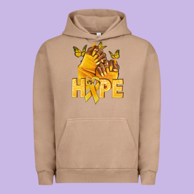Hope Yellowribbonchildhood Cancer Nails Urban Hoodie Designed By Nancycooperartshop