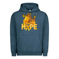 Pigment Midnight Navy hope yellowribbonchildhood cancer nails Urban Hoodie - NancyCooperArtShop