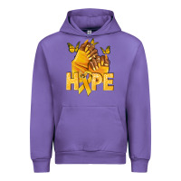 Tulip hope yellowribbonchildhood cancer nails Urban Hoodie - NancyCooperArtShop