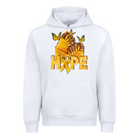 White hope yellowribbonchildhood cancer nails Urban Hoodie - NancyCooperArtShop
