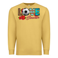 Antique Gold love soccer Premium Sweatshirt - HRA Design Shop