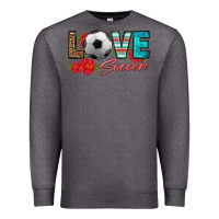 Charcoal Heather love soccer Premium Sweatshirt - HRA Design Shop