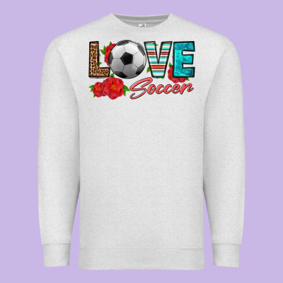 Love Soccer Premium Sweatshirt Designed By Hra Design Shop