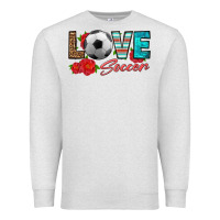 Oatmeal Heather love soccer Premium Sweatshirt - HRA Design Shop