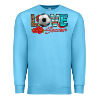 Ocean Blue love soccer Premium Sweatshirt - HRA Design Shop