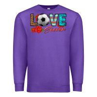 Purple love soccer Premium Sweatshirt - HRA Design Shop