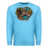 Ocean Blue western design Premium Sweatshirt - SublimationCraftShop