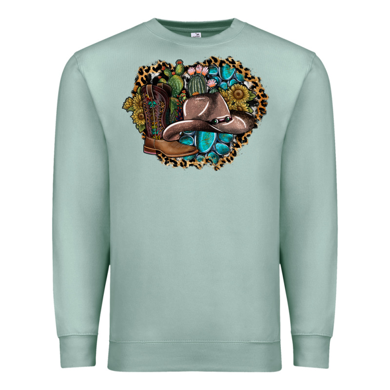 Western Design Premium Sweatshirt by SublimationCraftShop | Teevron