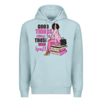 Blue Mist good things come to those who hustle Premium Hoodie - NancyCooperArtShop