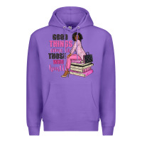 Purple good things come to those who hustle Premium Hoodie - NancyCooperArtShop