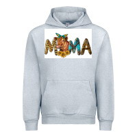 Heather Grey Western Cow Red Angus Mama Urban Hoodie - LillyAllenDesigns