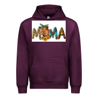 Mauve Wine Western Cow Red Angus Mama Urban Hoodie - LillyAllenDesigns