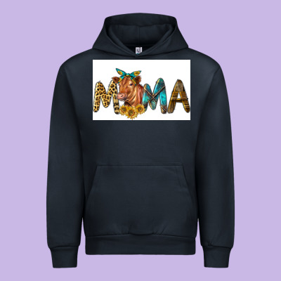 Western Cow Red Angus Mama Urban Hoodie Designed By Lillyallendesigns