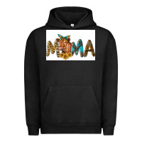 Pigment Black Western Cow Red Angus Mama Urban Hoodie - LillyAllenDesigns