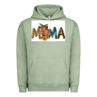 Pigment Oil Green Western Cow Red Angus Mama Urban Hoodie - LillyAllenDesigns