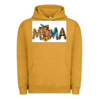 Pigment Peanut Butter Western Cow Red Angus Mama Urban Hoodie - LillyAllenDesigns