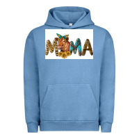 Pigment Pebble Blue Western Cow Red Angus Mama Urban Hoodie - LillyAllenDesigns