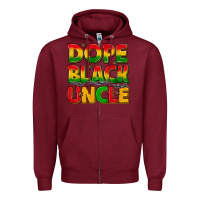 Burgundy dope black uncle with stars Zipper Hoodie - texasbilliewilder
