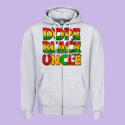 Dope Black Uncle With Stars Zipper Hoodie Designed By Texasbilliewilder