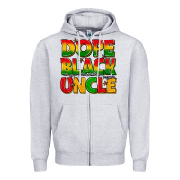 Heather Grey dope black uncle with stars Zipper Hoodie - texasbilliewilder