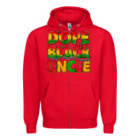 Red dope black uncle with stars Zipper Hoodie - texasbilliewilder