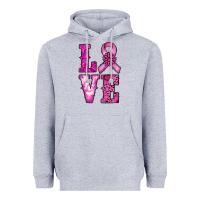 Heather Grey cancer love Heavyweight Hoodie - RanaPortraitStore
