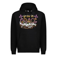Black grow in grace Premium Hoodie - NancyCooperArtShop