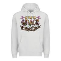 Dove Grey grow in grace Premium Hoodie - NancyCooperArtShop