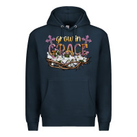 Navy grow in grace Premium Hoodie - NancyCooperArtShop