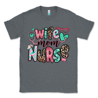 Charcoal Heather wife mom nurse Classic Tee - RanaPortraitStore