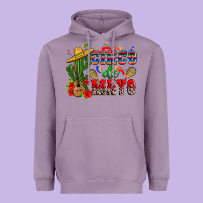 Cinco De Mayo Cactus Heavyweight Hoodie Designed By Zillion Design Studio