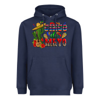 Navy cinco de mayo cactus Heavyweight Hoodie - Zillion Design Studio