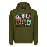 Army Green ocd obsessive cow disorder Premium Hoodie - Jasminsmagicworld