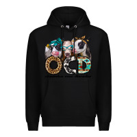 Black ocd obsessive cow disorder Premium Hoodie - Jasminsmagicworld