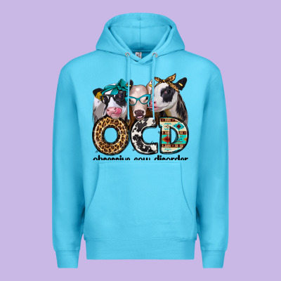 Ocd Obsessive Cow Disorder Premium Hoodie Designed By Jasminsmagicworld