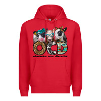 Red ocd obsessive cow disorder Premium Hoodie - Jasminsmagicworld