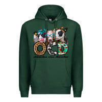 Sports Green ocd obsessive cow disorder Premium Hoodie - Jasminsmagicworld