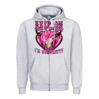 Heather Grey keep on talking yourself im not pretty Zipper Hoodie - texasbilliewilder