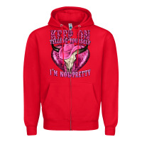 Red keep on talking yourself im not pretty Zipper Hoodie - texasbilliewilder