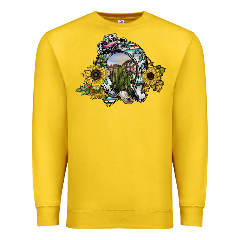 Western Horseshoe Premium Sweatshirt by SublimationCraftShop | Teevron