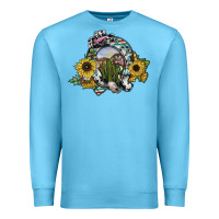 Ocean Blue western horseshoe Premium Sweatshirt - SublimationCraftShop